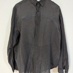 GP Shades 30% Silk half button Blouse s: M